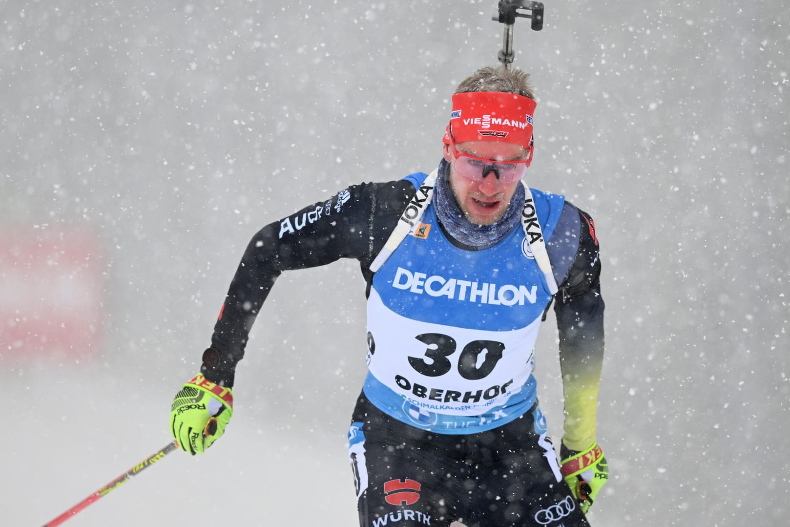 Johannes Kühn beim Wettbewerb in Oberhof: Der gebürtige Passauer wurde bester Deutscher.