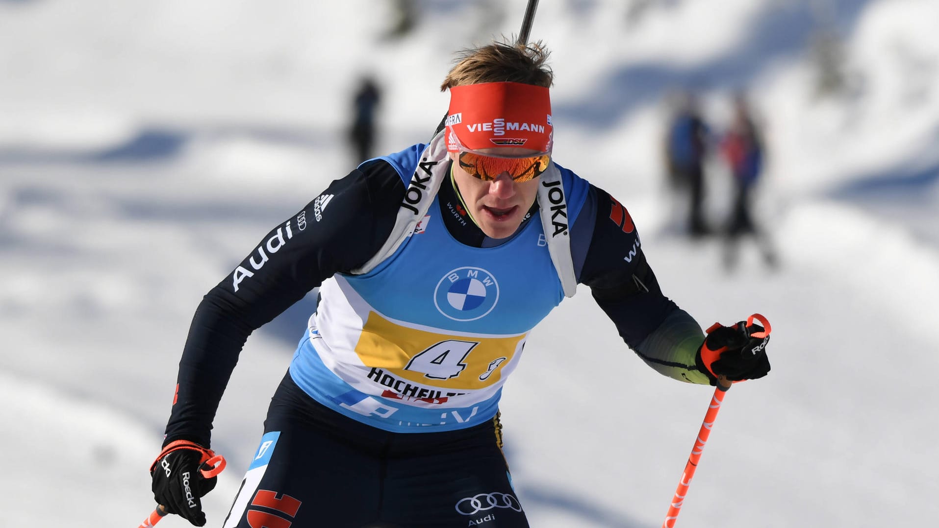 Roman Rees: Er ging als erster deutscher Biathlet in der Mixed-Staffel an den Start.