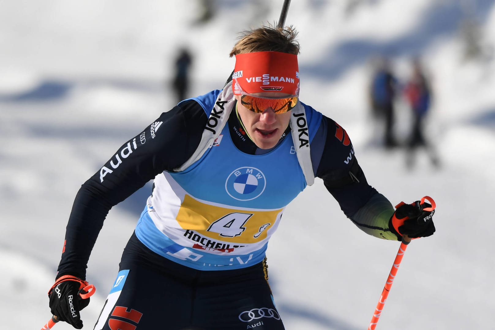 Roman Rees: Er ging als erster deutscher Biathlet in der Mixed-Staffel an den Start.