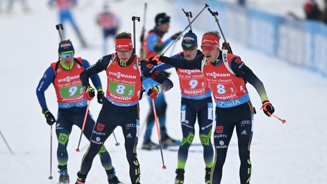 Die deutsche Biathlon-Mixedstaffel hat den sechsten Platz belegt.