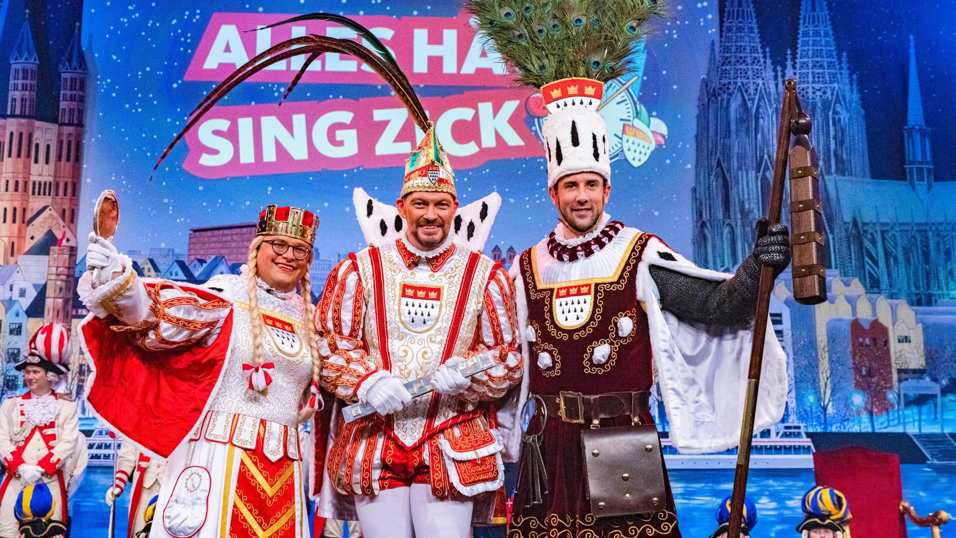 Das große Kölner Dreigestirn: Am Sonntag wird die Proklamation im Fernsehen gezeigt. Das große Kölner Dreigestirn: Am Sonntag wird die Proklamation im Fernsehen gezeigt.