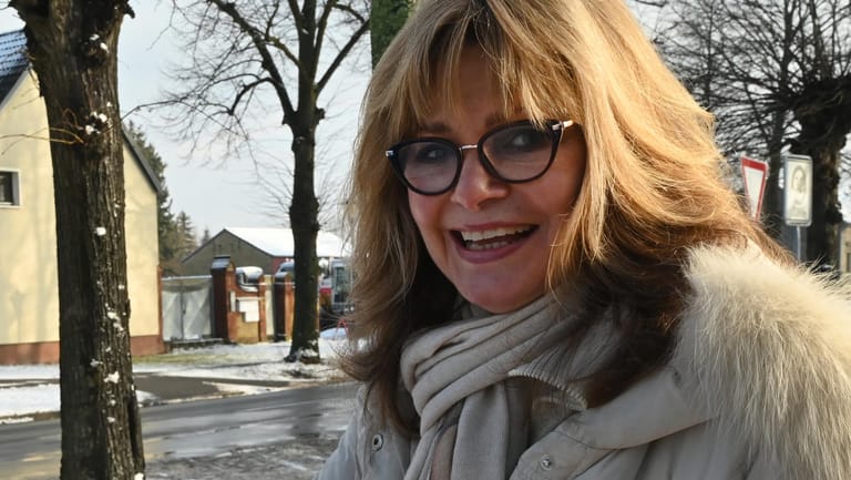 Maren Gilzer bei einem Wahlkampfauftritt: Der TV-Star will Bürgermeisterin werden.