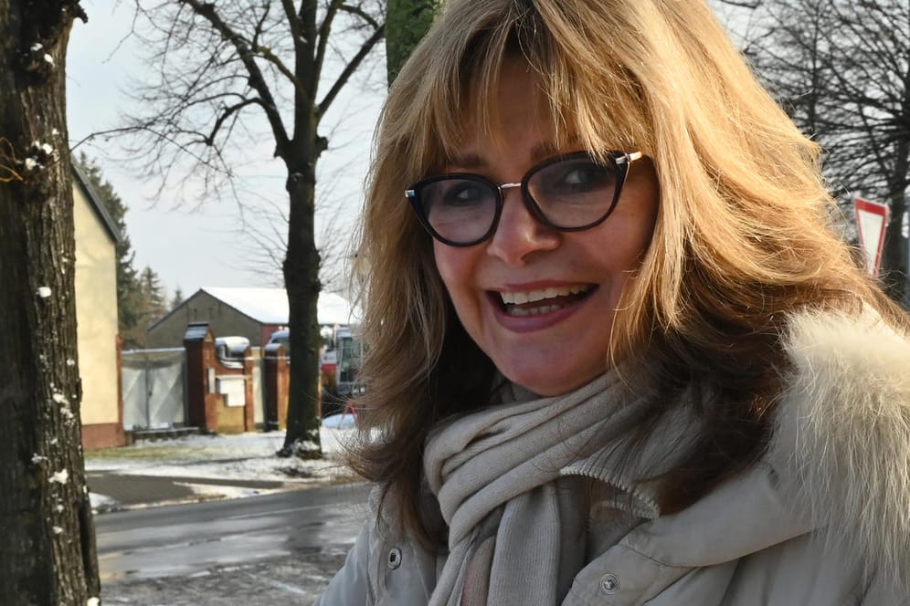 Maren Gilzer bei einem Wahlkampfauftritt: Der TV-Star will Bürgermeisterin werden.