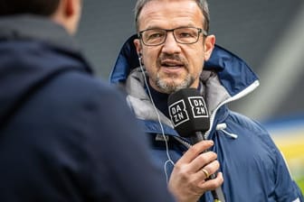 Fredi Bobic, Geschäftsführer von Hertha BSC, spricht im DAZN-Interview vor dem Spiel gegen den 1.