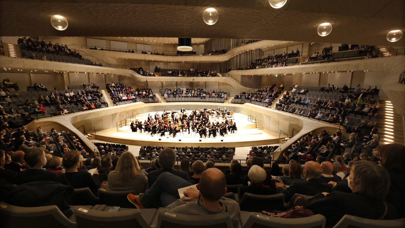 Der Konzertsaal der Elbphilharmonie (Archivbild): Auf dem Programm stand ausschließlich Musik der Gegenwart.