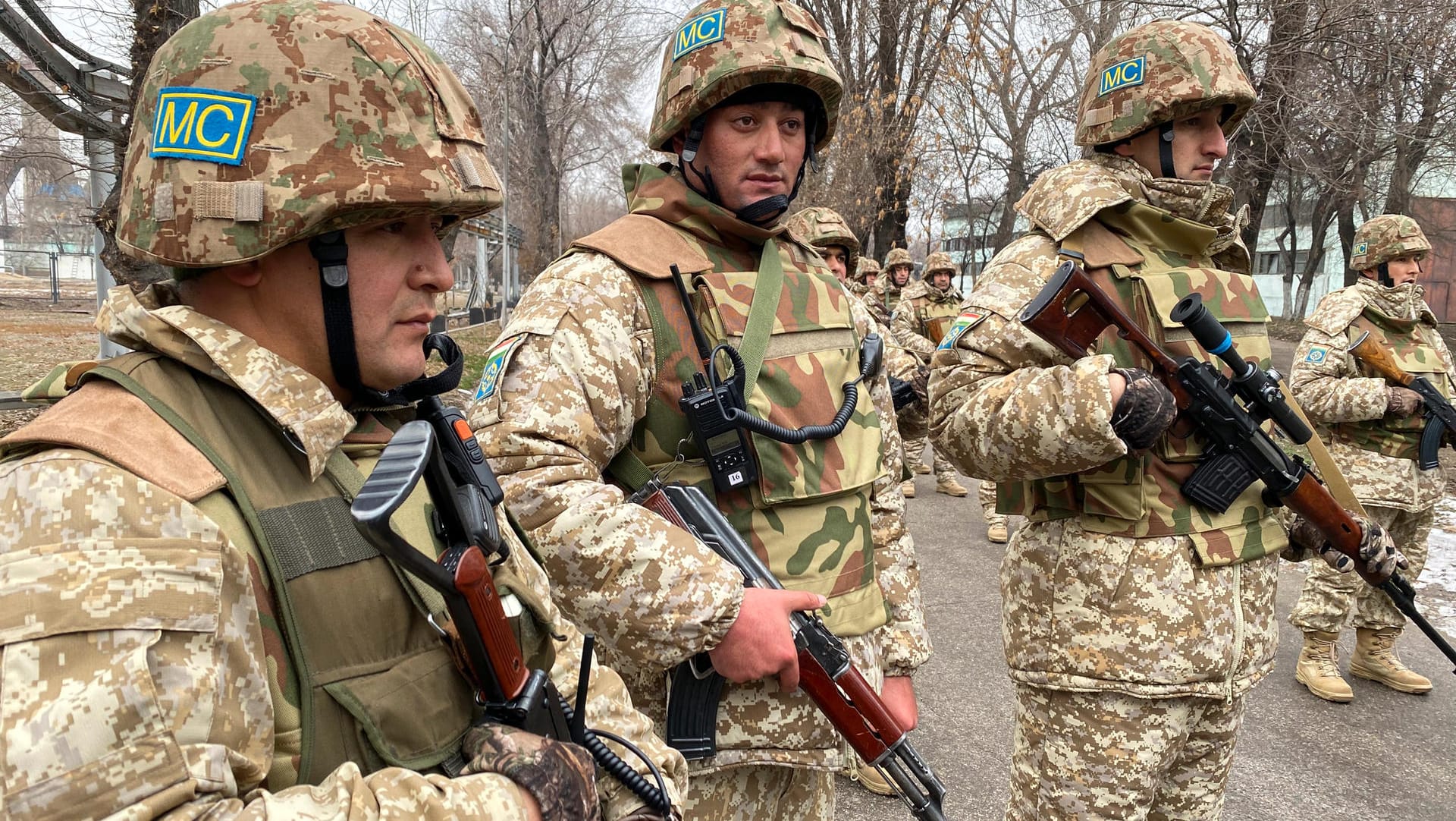 Russische Soldaten in Kasachstan: Proteste in der rohstoffreichen Ex-Sowjetrepublik sind eskaliert.