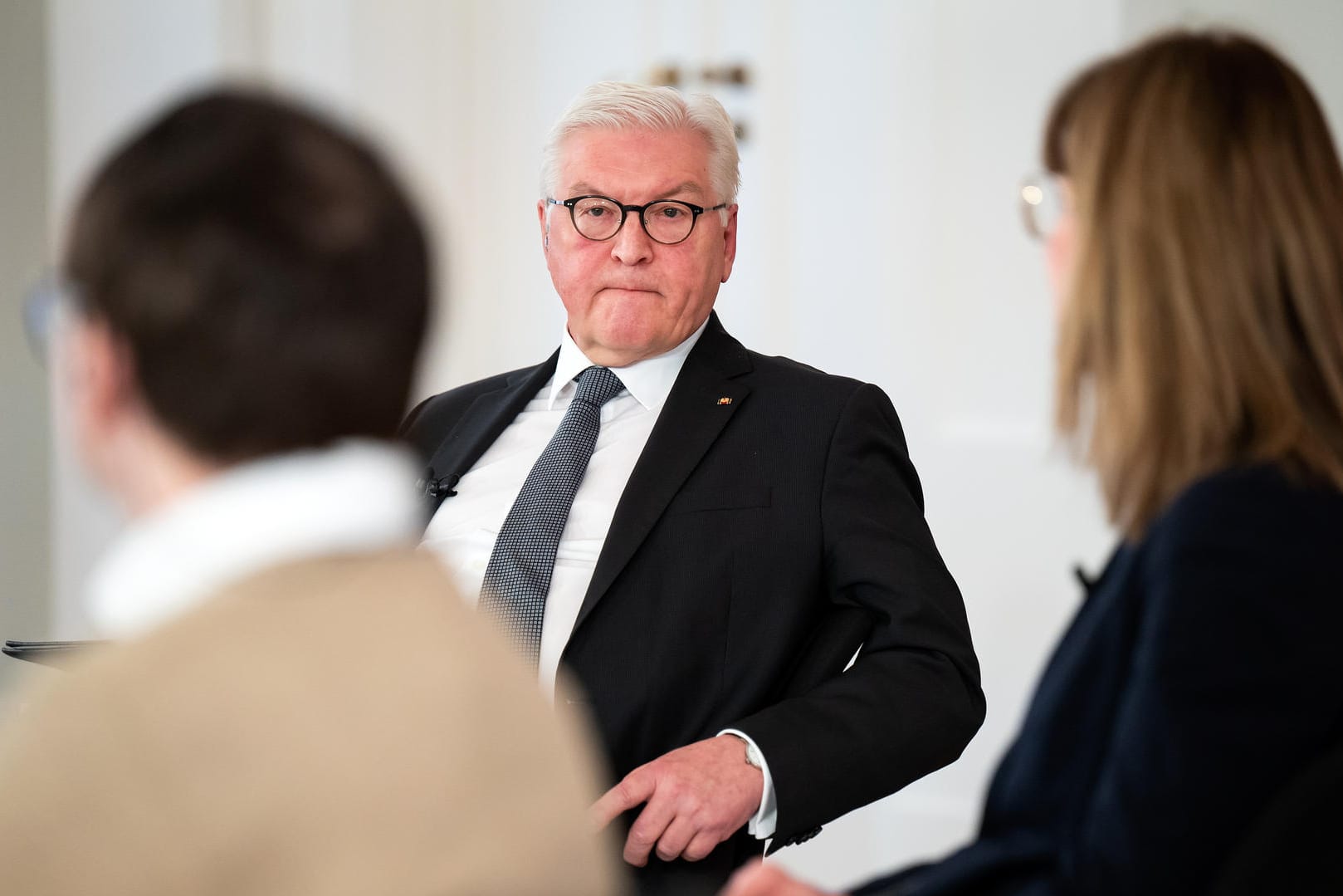 Bundespräsident Frank-Walter Steinmeier: Er sprach mit Menschen über die Impfungen in Deutschland.