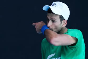 Novak Djokovic: Der Titelverteidiger trainierte am Donnerstag in der Margaret Court Arena.