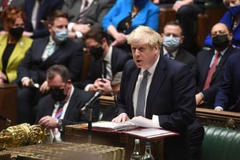 Boris Johnson bei einer Fragestunde im britischen Unterhaus.
