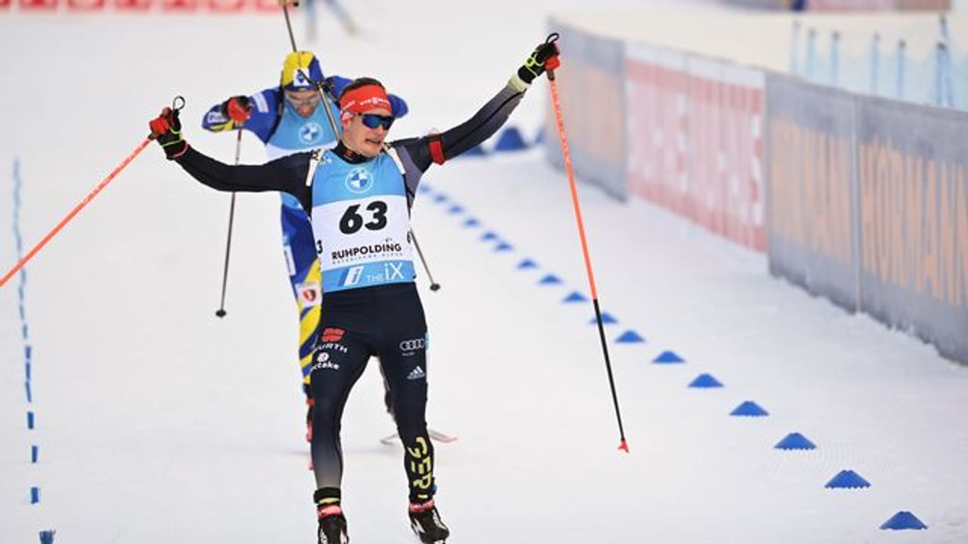 Biathlon-Weltcup in Ruhpolding: Benedikt Doll wird Zweiter im Sprint.