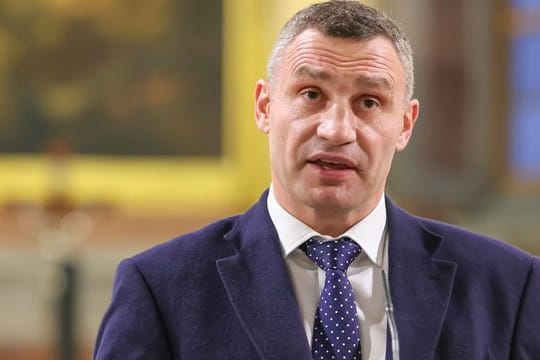 Vitali Klitschko bei einer Rede in der Leipziger Nikolaikirche.