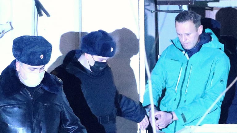 Politischer Häftling: Alexej Nawalny nach seiner Festnahme in Moskau am 17. Januar 2021.