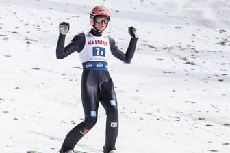Karl Geiger: Deutschlands bester Skispringer sicherte sich in Zakopane den nächsten Podiumsplatz.