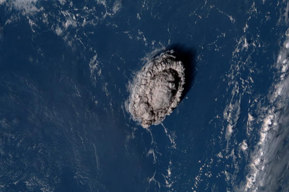 Vulkanexplosion in Tonga: Die gigantische Eruption war aus dem Weltall zu sehen.