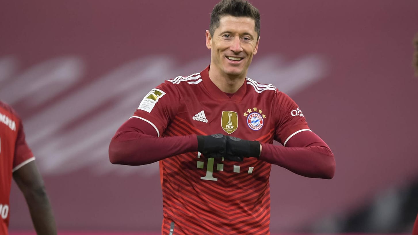 Robert Lewandowski: Der Pole hat aktuell genug Grund zum Jubeln.