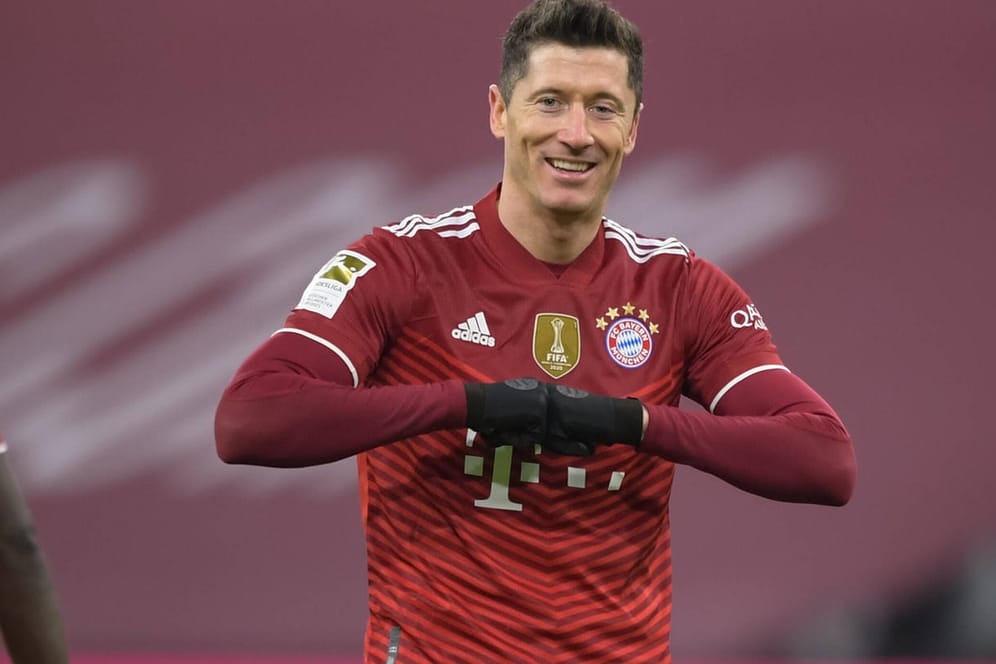 Robert Lewandowski: Der Pole hat aktuell genug Grund zum Jubeln.