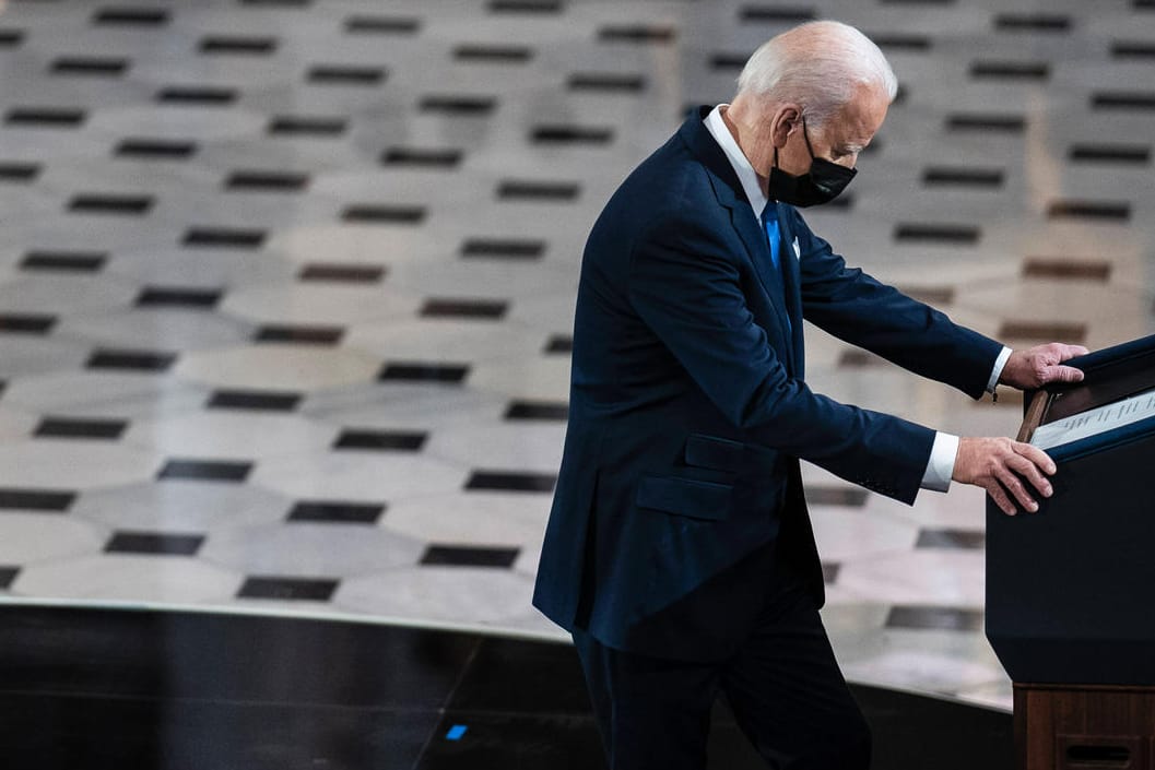 Bange Tage: Joe Biden bei seiner Rede ein Jahr nach Sturm auf das Kapitol.