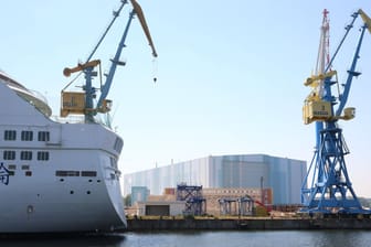 Bilck auf MV-Werften-Standort in Wismar (Symbolbild): Das Unternehmen hat vor rund einer Woche Insolvenz angemeldet.