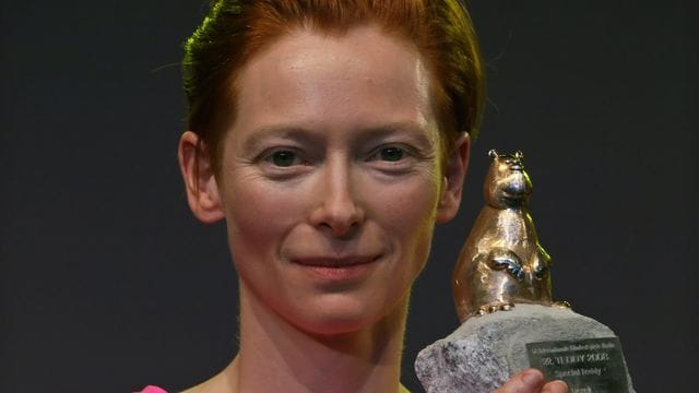 Die britische Schauspielerin Tilda Swinton bei den Teddy Awards (2008).