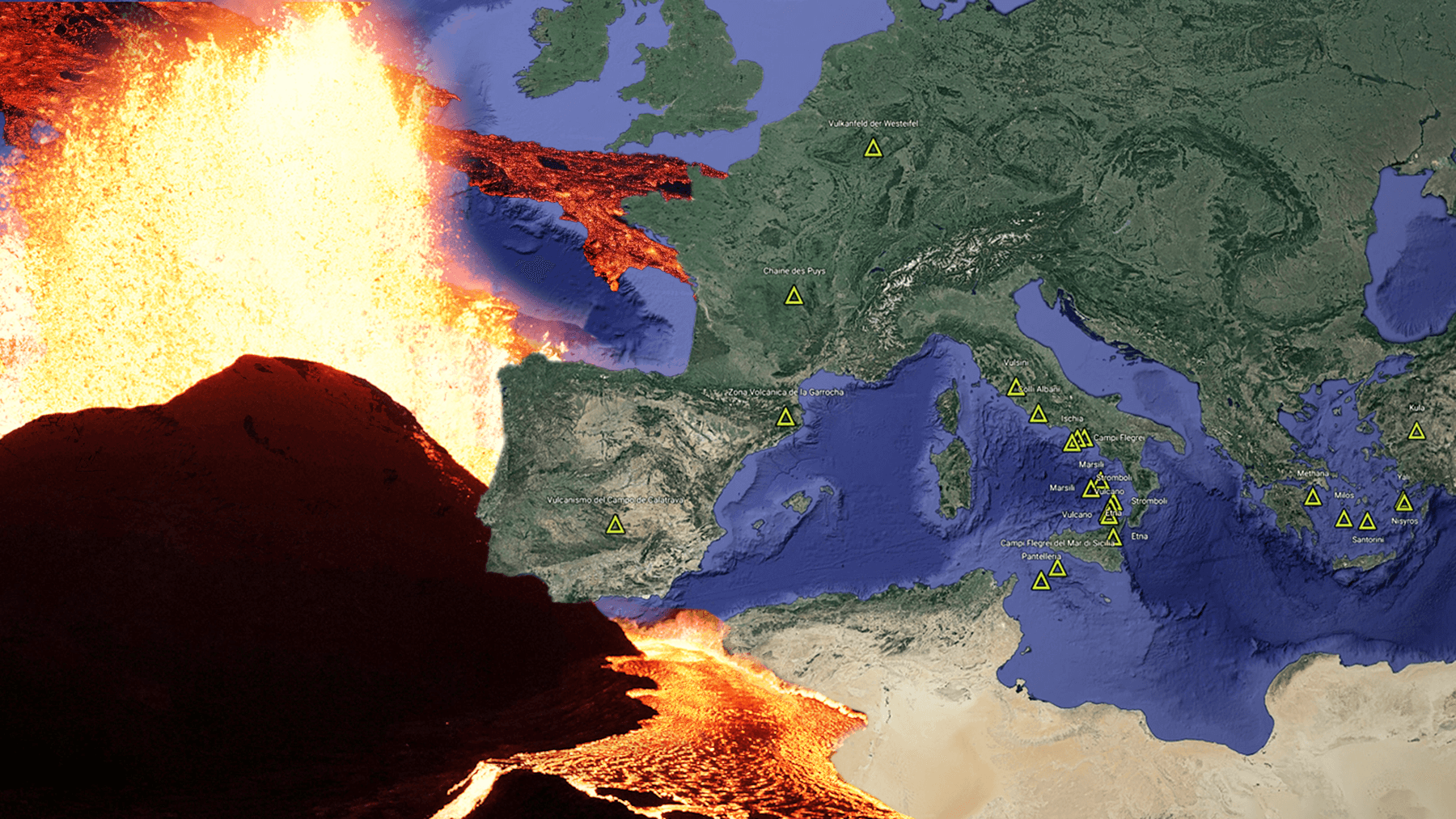 Aktive Vulkane in Europa Hier liegen sie