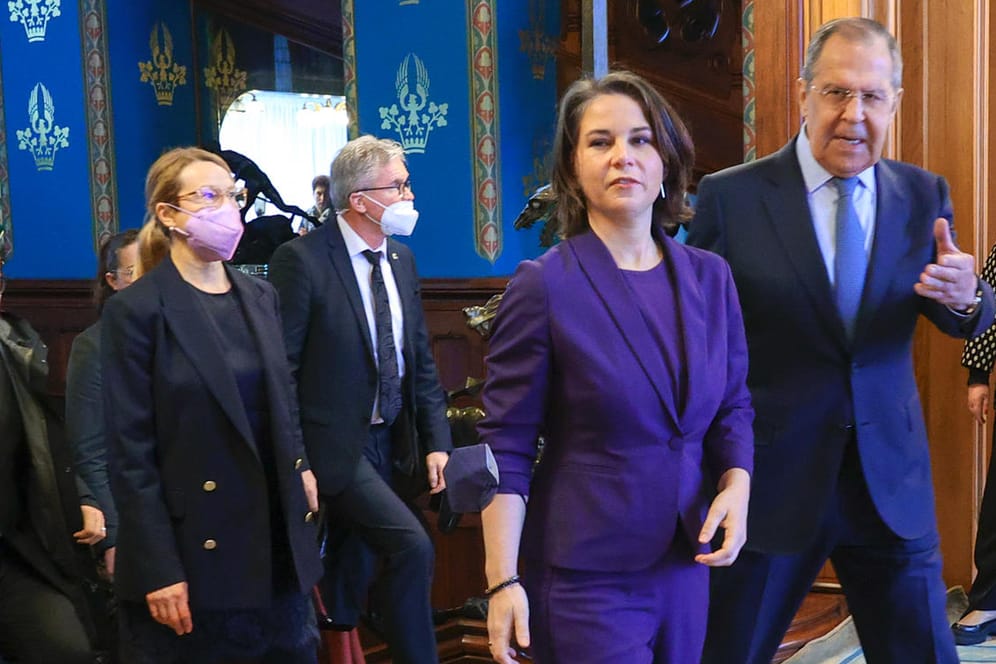 Annalena Baerbock und Sergej Lawrow: Die neue deutsche Außenministerin hat erstmals in ihrem Amt den Kreml besucht.