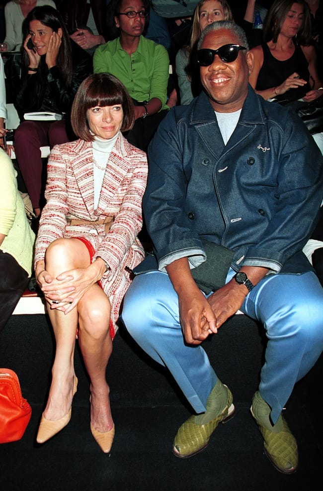 Anna Wintour und Andr Leon Talley 2001 bei der "New York Fashion Week"
