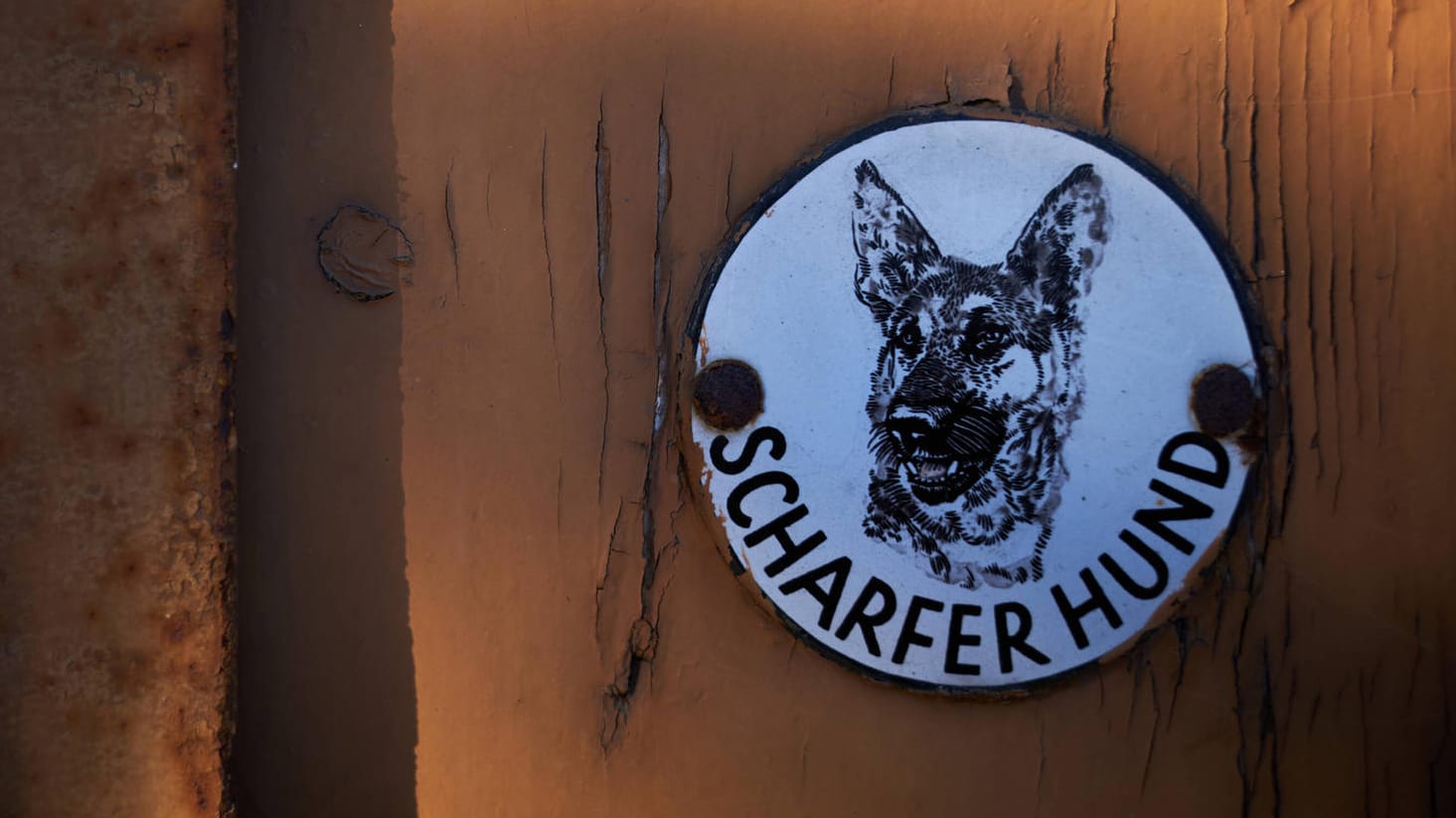 Ein Schild warnt vor einem möglicherweise aggressiven Hund (Symbolbild): Ein "brauchbarer" Schutzhund muss keine kompromisslose Kampfmaschine sein, findet Experte Thomas Baumann. Auch nicht im Polizeidienst.