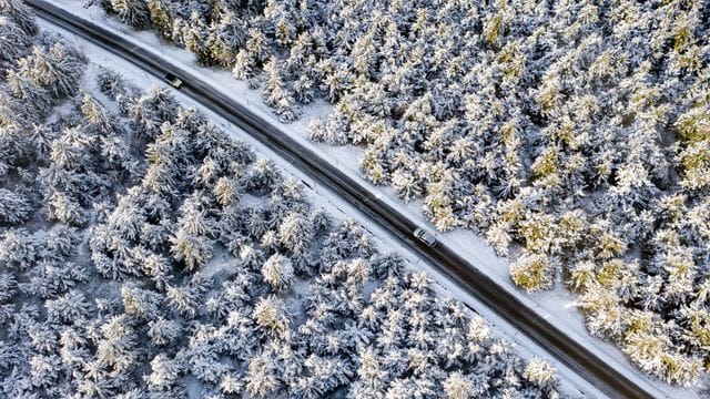 Autofahrt im Winter