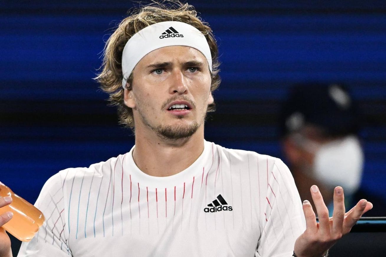 Da kann man schon einmal ungläubig dreinblicken: Alexander Zverev ist der letzte verbliebene deutsche Starter bei den Australian Open.