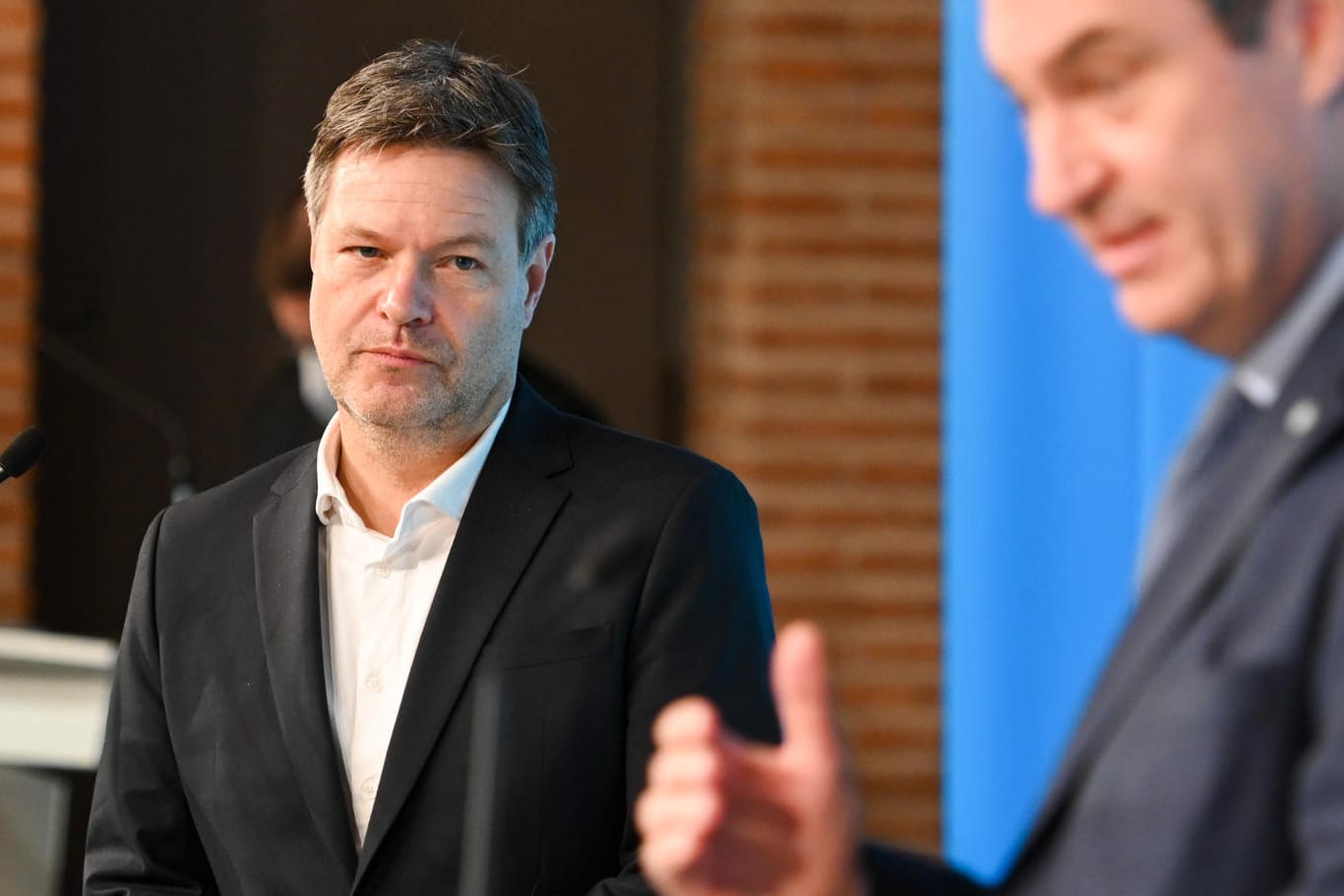 Robert Habeck und Markus Söder in München: Beim Thema Windkraft haben die beiden unterschiedliche Ziele.