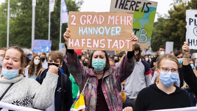 Protest der Klimaaktivisten im September (Archivbild): Fridays for Future will erneut in Hannover demonstrieren.