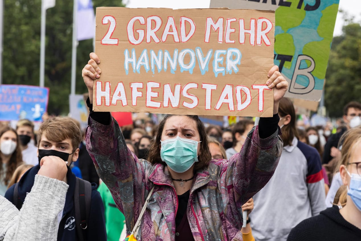 Protest der Klimaaktivisten im September (Archivbild): Fridays for Future will erneut in Hannover demonstrieren.