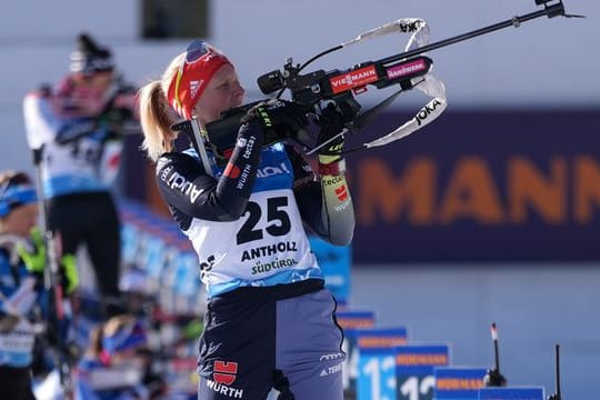 Im Einzel über 15 Kilometer beste Deutsche: Franziska Hildebrand in Aktion.