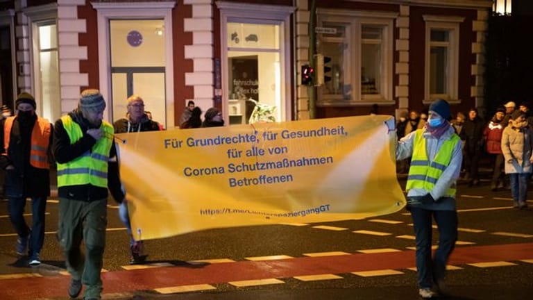 Proteste gegen Corona-Maßnahmen in Bielefeld
