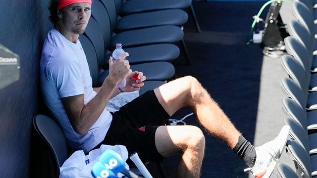 Alexander Zverev beim Training in Melbourne.