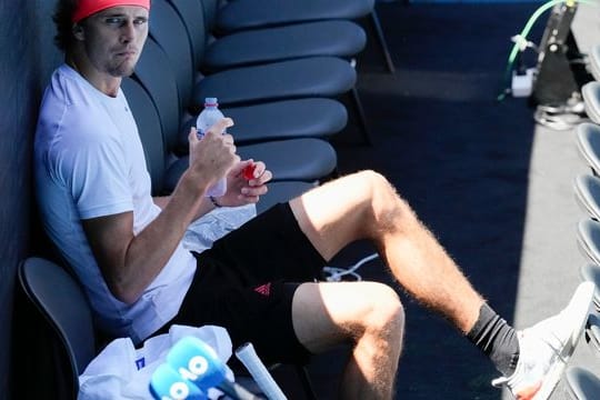 Alexander Zverev beim Training in Melbourne.