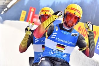 Toni Eggert (r) und Sascha Benecken haben den EM-Titel im Gesamtweltcup gewonnen.