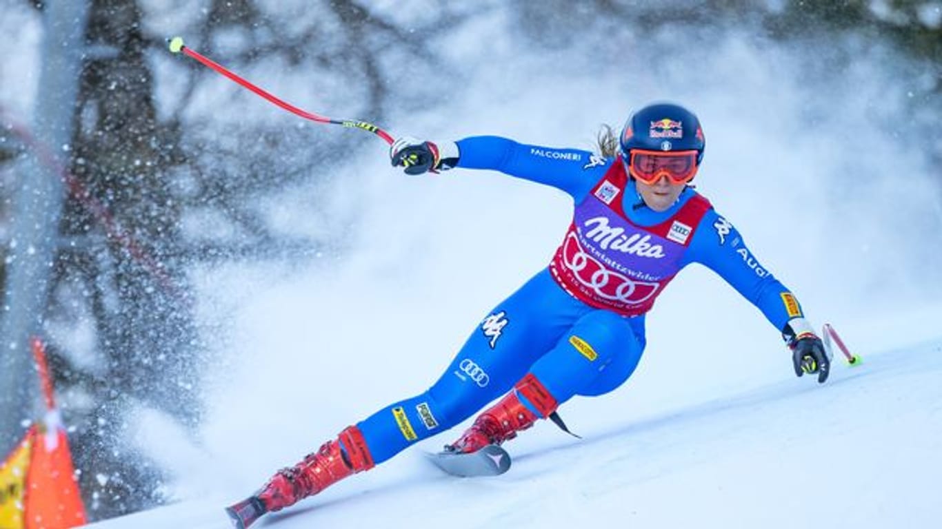 Sofia Goggia aus Italien gewann ihr Heimrennen in Cortina d'Ampezzo.