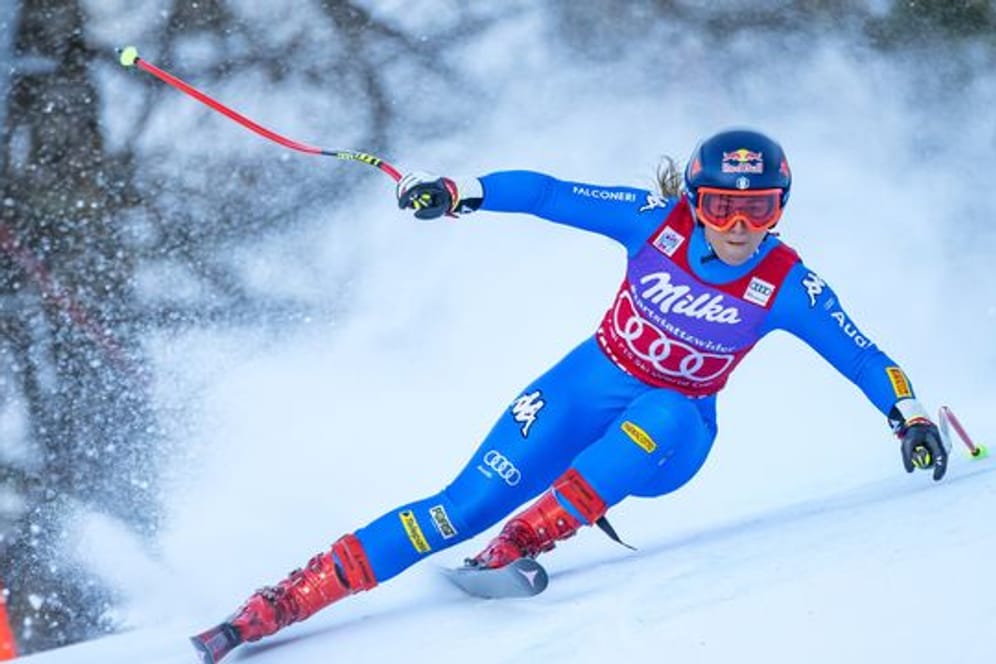 Sofia Goggia aus Italien gewann ihr Heimrennen in Cortina d'Ampezzo.