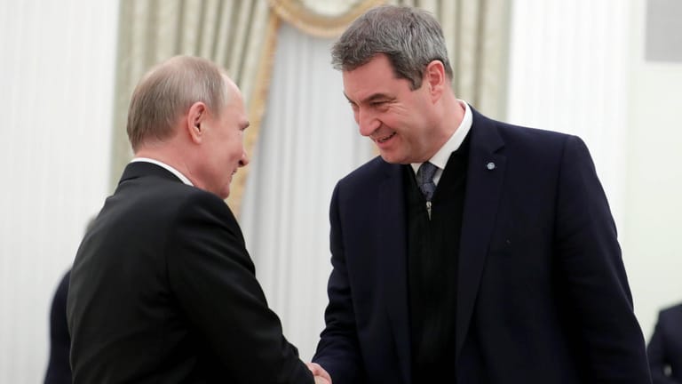 Söder bei einem Besuch in Moskau im Jahr 2020: "Russland ist nicht der Feind Europas".