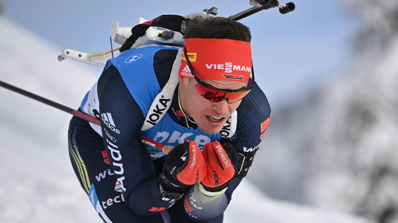 Philipp Horn: Der deutsche Biathlet konnte mit seinem Team in der Staffel überzeugen.