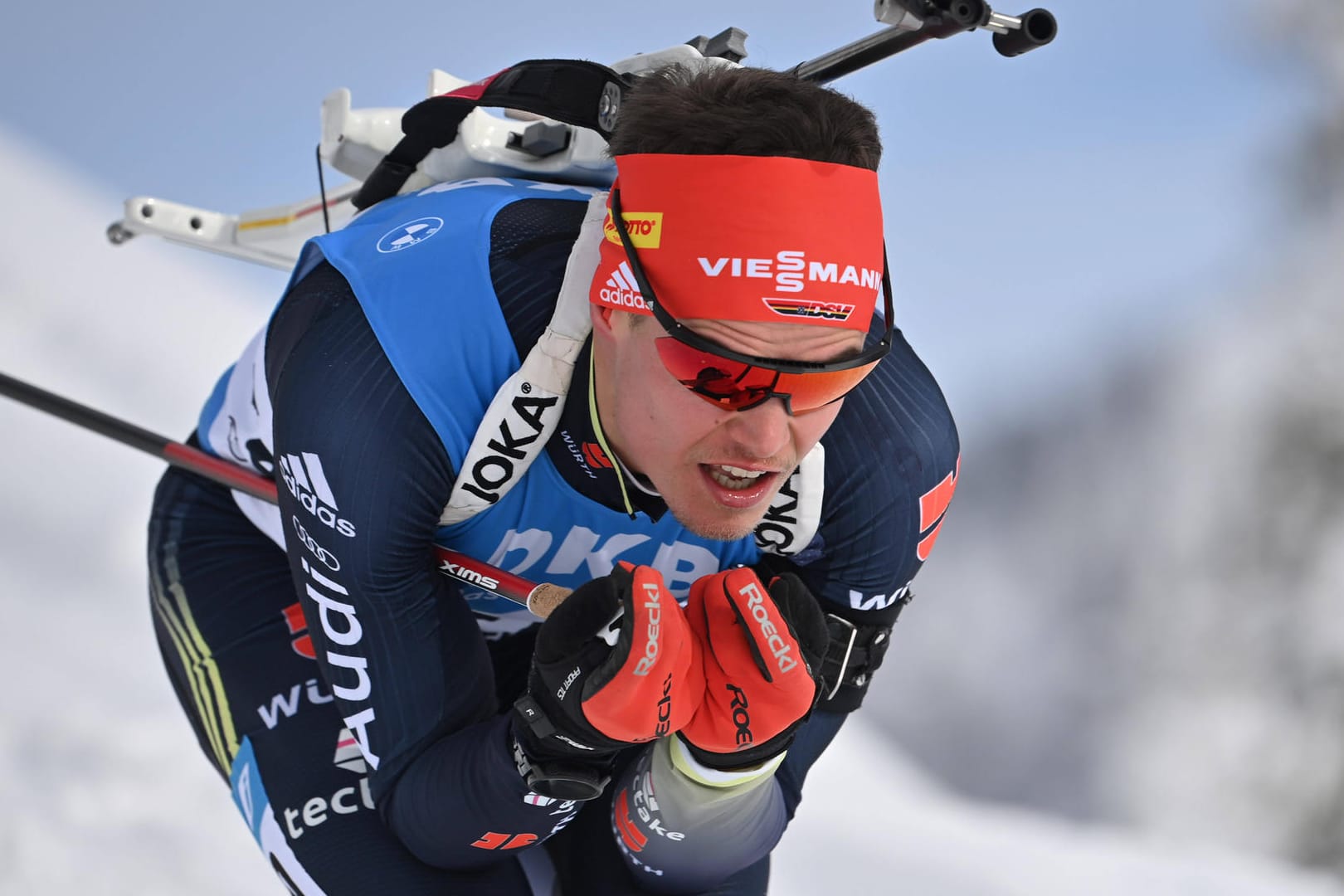 Philipp Horn: Der deutsche Biathlet konnte mit seinem Team in der Staffel überzeugen.