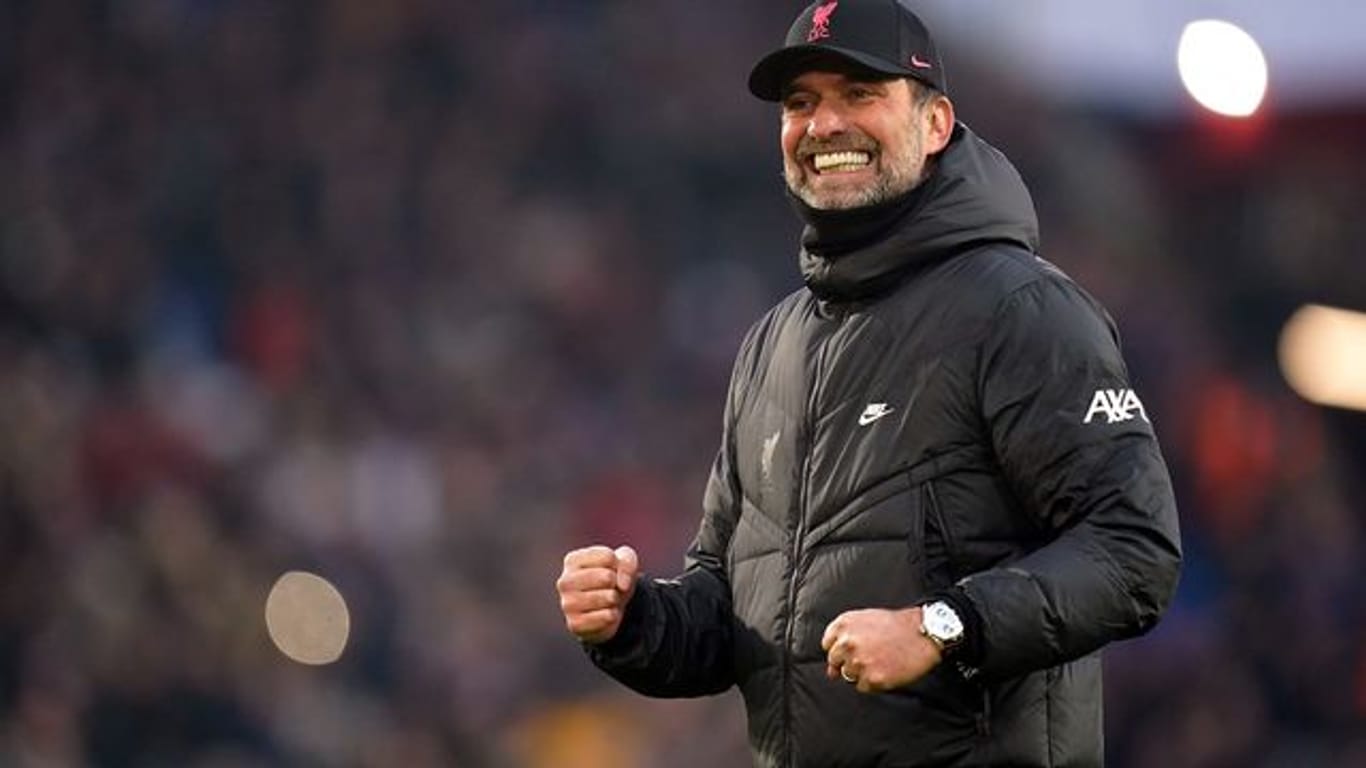 Liverpools Trainer Jürgen Klopp freute sich über den Sieg gegen Crystal Palace.