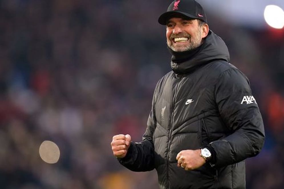 Liverpools Trainer Jürgen Klopp freute sich über den Sieg gegen Crystal Palace.