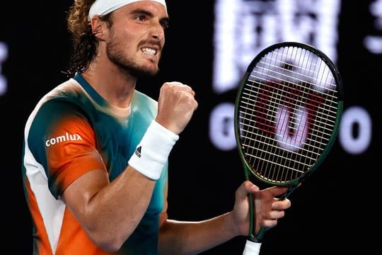 Stefanos Tsitsipas besiegte im Achtelfinale der Australian Open Taylor Fritz.