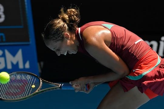 Madison Keys aus den USA feiert nach ihrem Sieg.