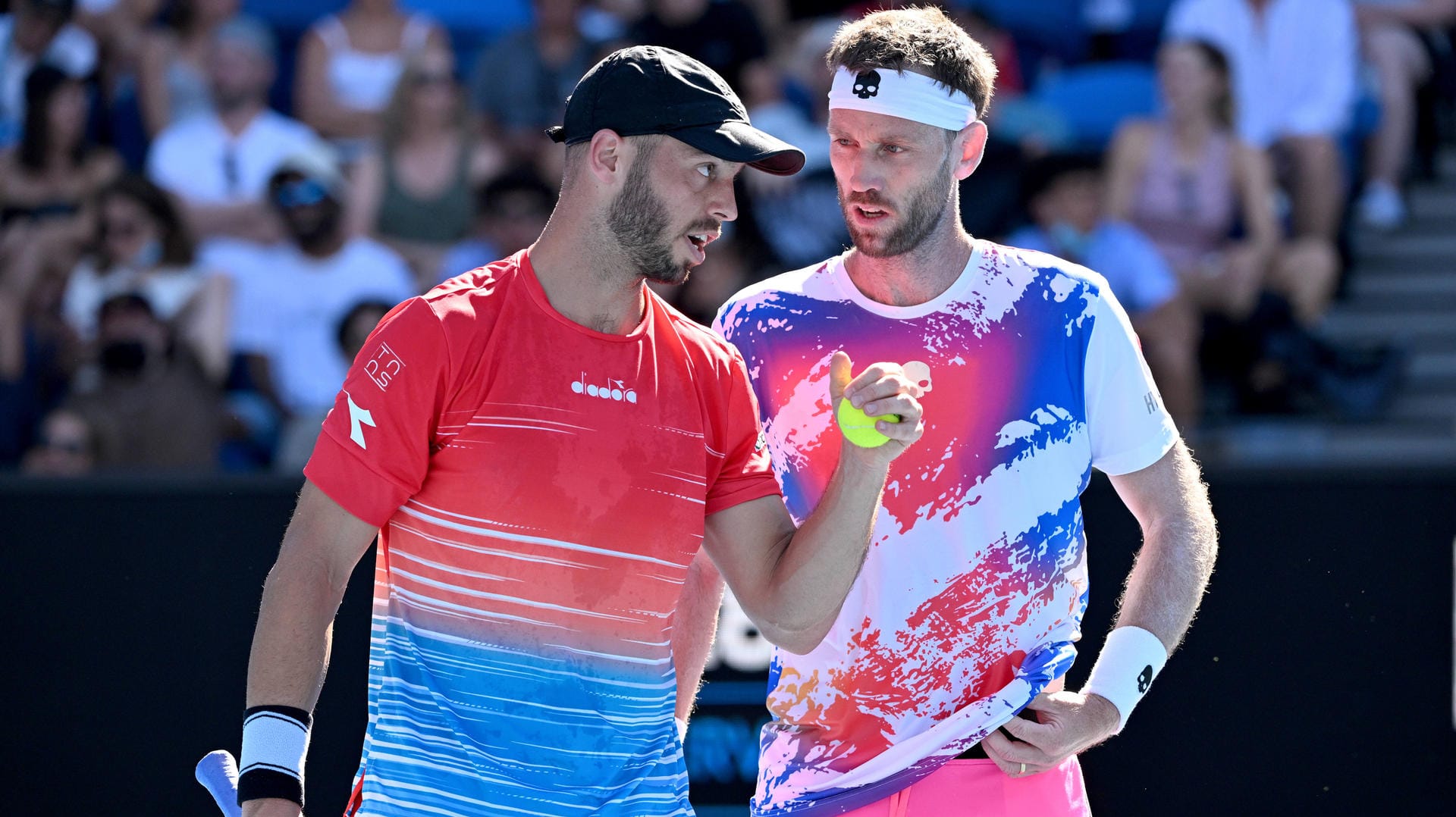 Tim Pütz (l.) und sein Doppelpartner Michael Venus: Das Duo verpasste das Halbfinale bei den Australian Open knapp.