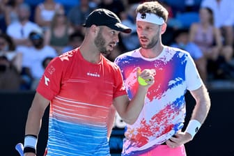 Tim Pütz (l.) und sein Doppelpartner Michael Venus: Das Duo verpasste das Halbfinale bei den Australian Open knapp.