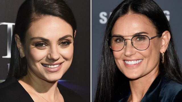 Archivbilder zeigen die Schauspielerinnen Mila Kunis (l) und Demi Moore.