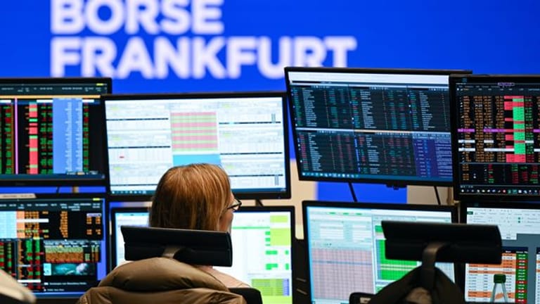 Blick auf das Geschehen in der Frankfurter Börse